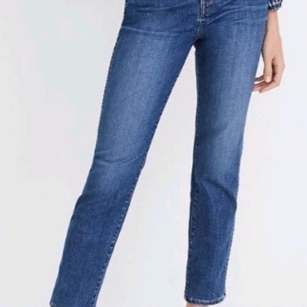 Madewell Stovepipe Croppwd High-Rise Stretch Jeans Women's Size 26  Blue Denim